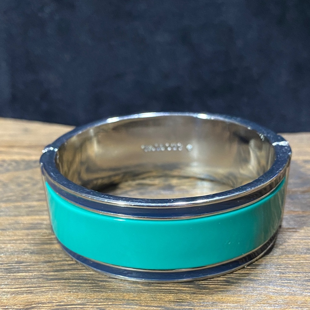 Talbots Silver and Teal Clamper Bracelet